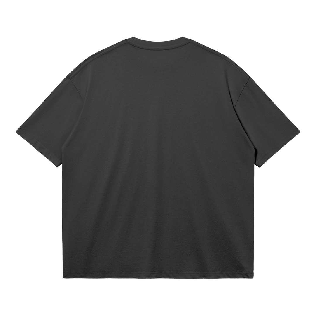 HYPE4HOLY KINGDOM BOXY T-SHIRT ONYX BLACK color flat BACK side
