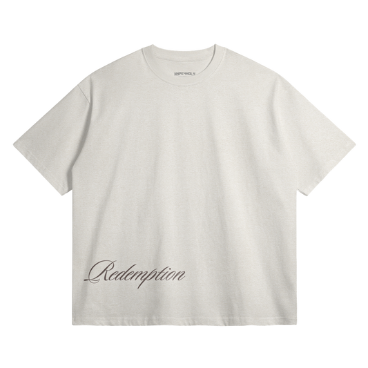 HYPE4HOLY REDEMPTION OVERSIZED T-SHIRT | Ash color, flat, front side