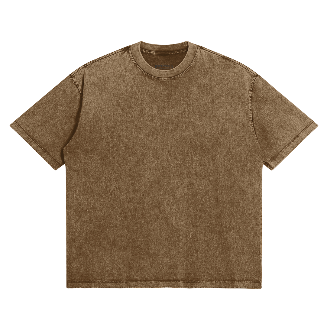 HYPE4HOLY X MTC SNOW WASH OVERSIZED T-SHIRT | clay color, flat, front side