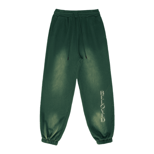 HYPE4HOLY BELOVED SUN FADED SWEATPANTS | Mineral color, flat, front