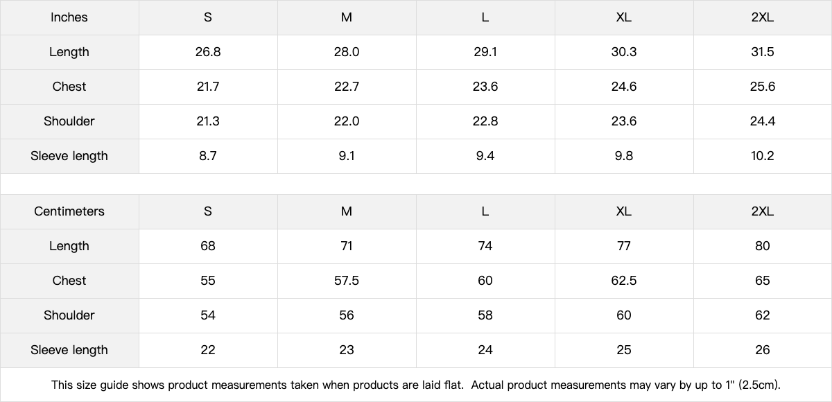 HYPE4HOLY BE STILL BOXY T-SHIRT | Size chart