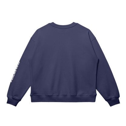 HYPE4HOLY BE STILL OVERSIZED SWEATSHIRT | Deep sea color, flat, back side