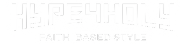 HYPE4HOLY FAITH BASED STYLE LOGO WITH WHITE OUTSIDE GLOW