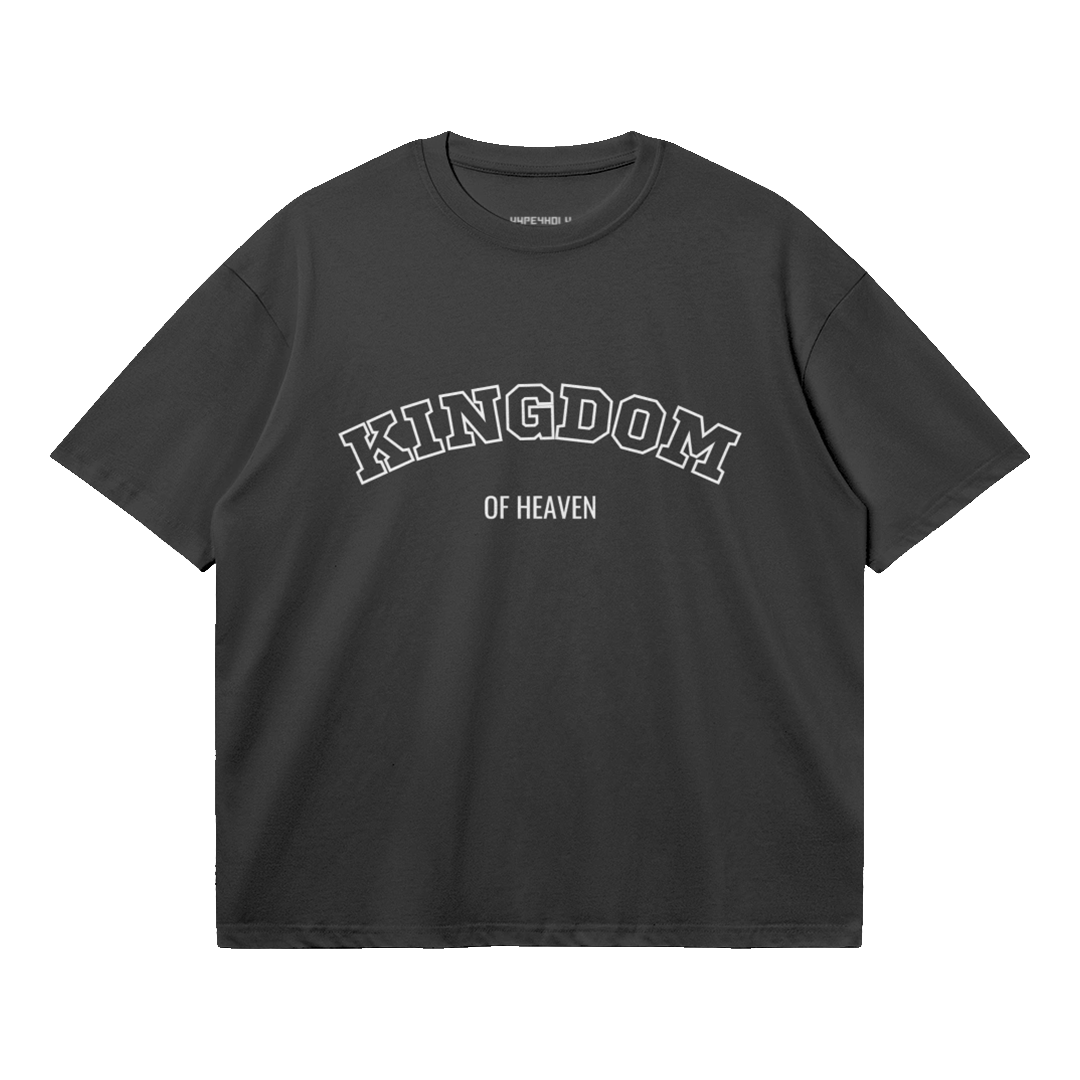 HYPE4HOLY KINGDOM BOXY T-SHIRT ONYX BLACK color flat FRONT side