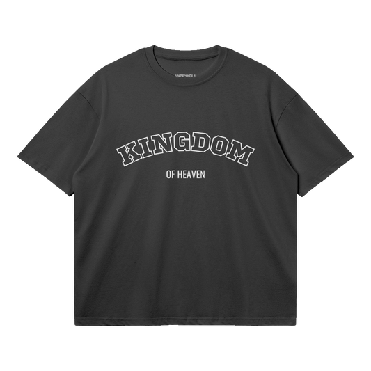 HYPE4HOLY KINGDOM BOXY T-SHIRT ONYX BLACK color flat FRONT side