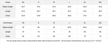 HYPE4HOLY REDEMPTION HOODIE | size chart