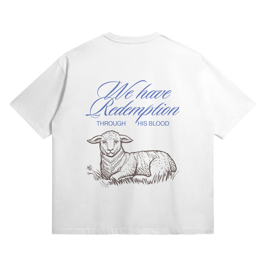 HYPE4HOLY REDEMPTION OVERSIZED T-SHIRT | pure color, flat, back side 