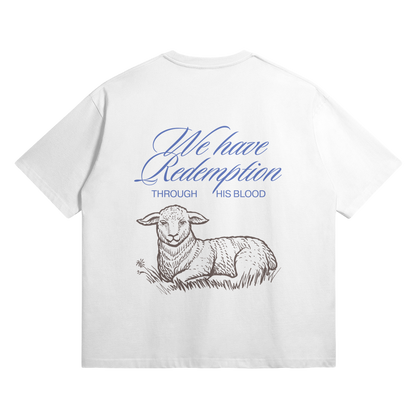 HYPE4HOLY REDEMPTION OVERSIZED T-SHIRT | pure color, flat, back side 