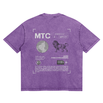 HYPE4HOLY X MTC SNOW WASH OVERSIZED T-SHIRT | Lavender color, flat, back side