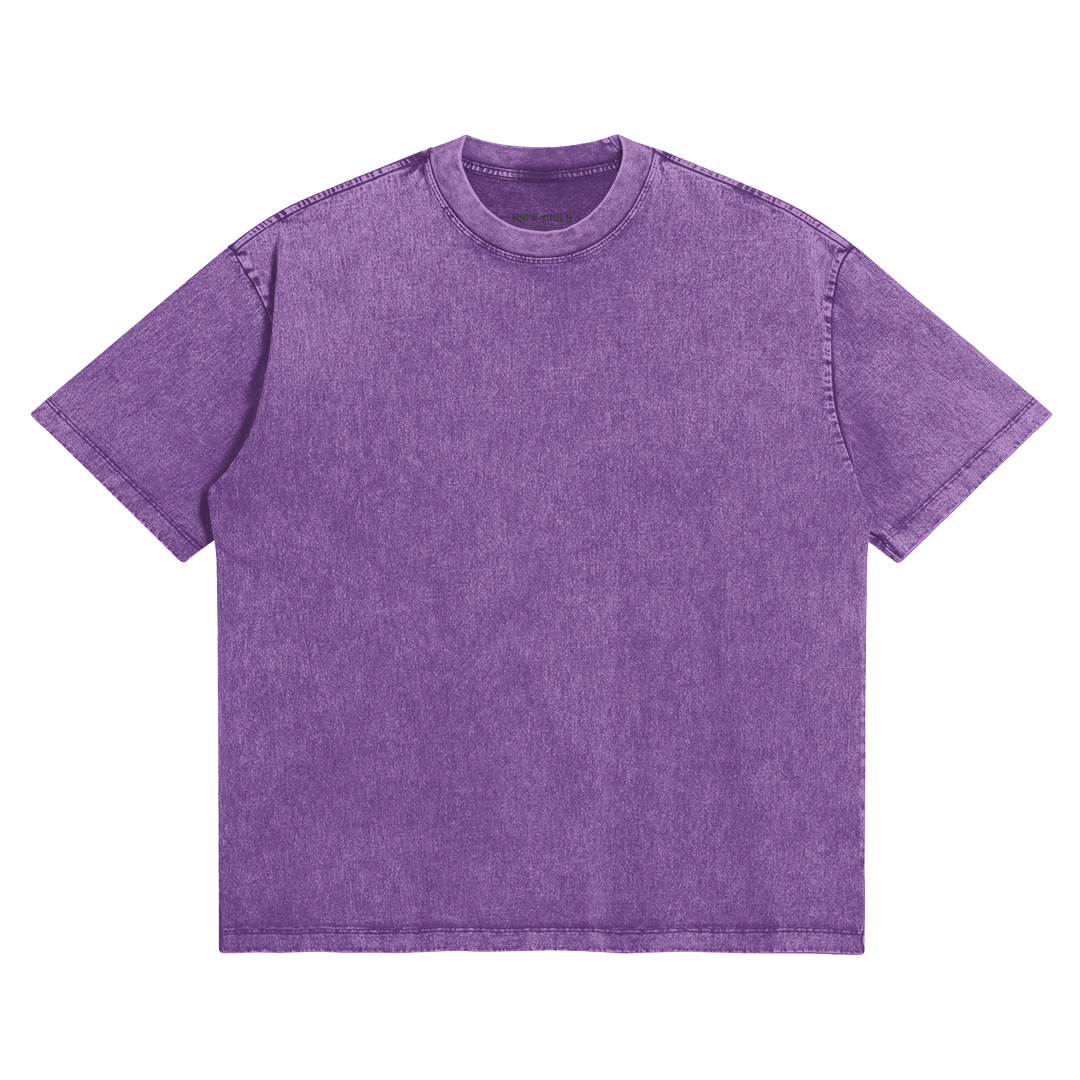 HYPE4HOLY X MTC SNOW WASH OVERSIZED T-SHIRT | lavender color, flat, front side