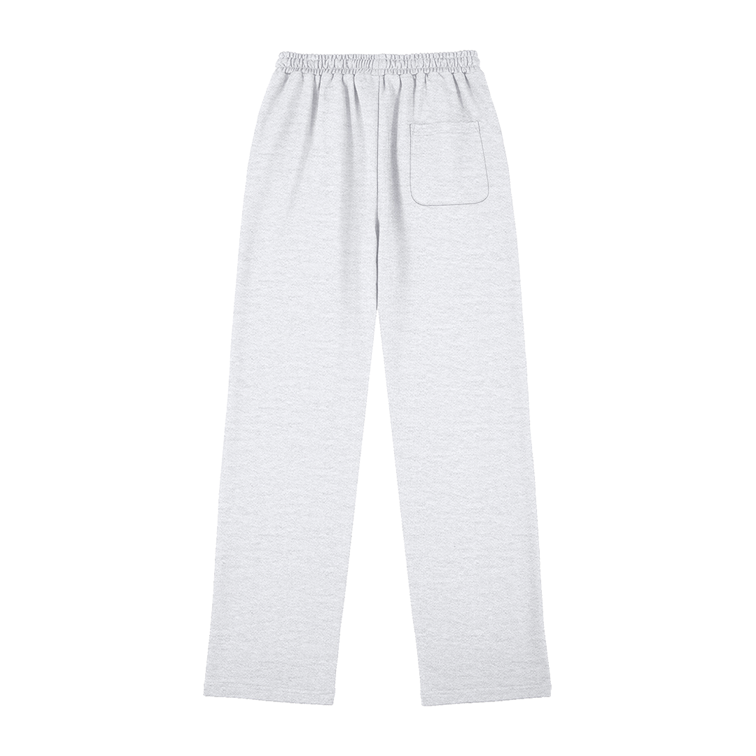 Light gray sweatpants on a white background