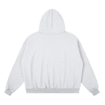 hype4holy endless hope psalms 71 gray vintage hoodie with flower design christian hoodie back | Light gray hoodie on a white background