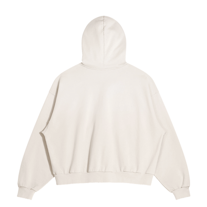 hype4holy the fruit vintage distressed hoodie cream color back fruit of the spirit hoodie christian apparel | Beige hoodie on a white background